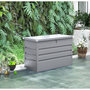 Voir la diapositive 2 : Habitat et Jardin Coffre de Jardin Métal  Store  - 480L - Argent