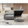 Voir la diapositive 2 : BEST MOBILIER Kalibo - canapé d'angle droit - 5 places - convertible avec coffre et têtières - en tissu bouclette