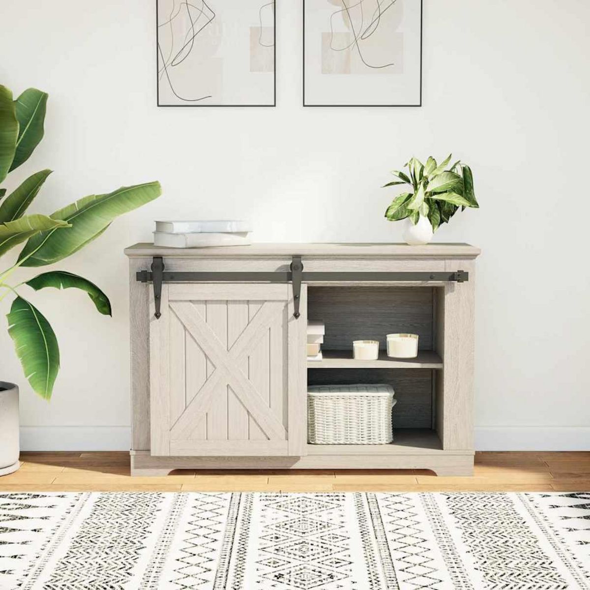 VIDAXL Kit de porte d'armoire coulissante 91 cm acier au carbone