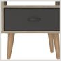 Voir la diapositive 3 : Chevet 1 niche 1 tiroir style scandinave L45cm ROMINA