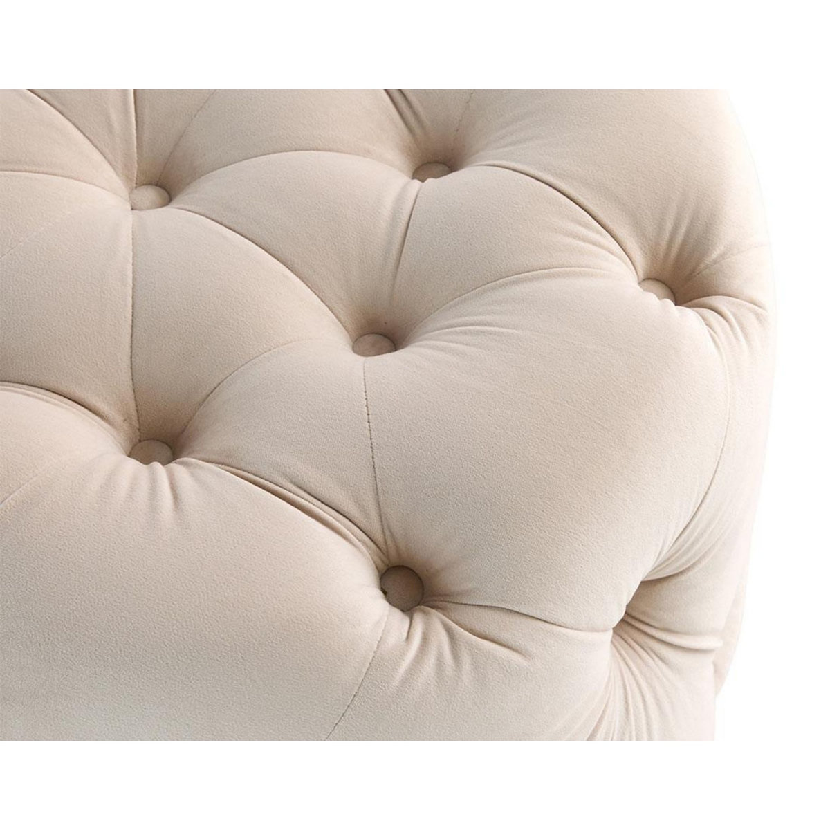 LISA DESIGN Gallata - pouf chesterfield rond - en velours
