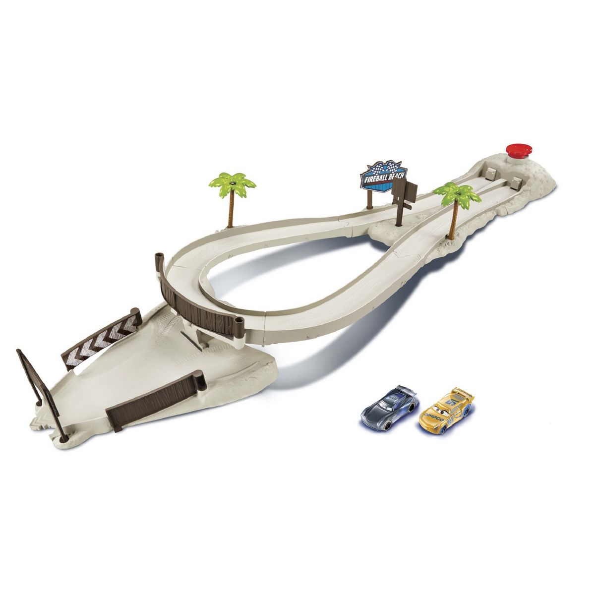 MATTEL Coffret piste + 2 voitures Fireball Beach Racers - Cars