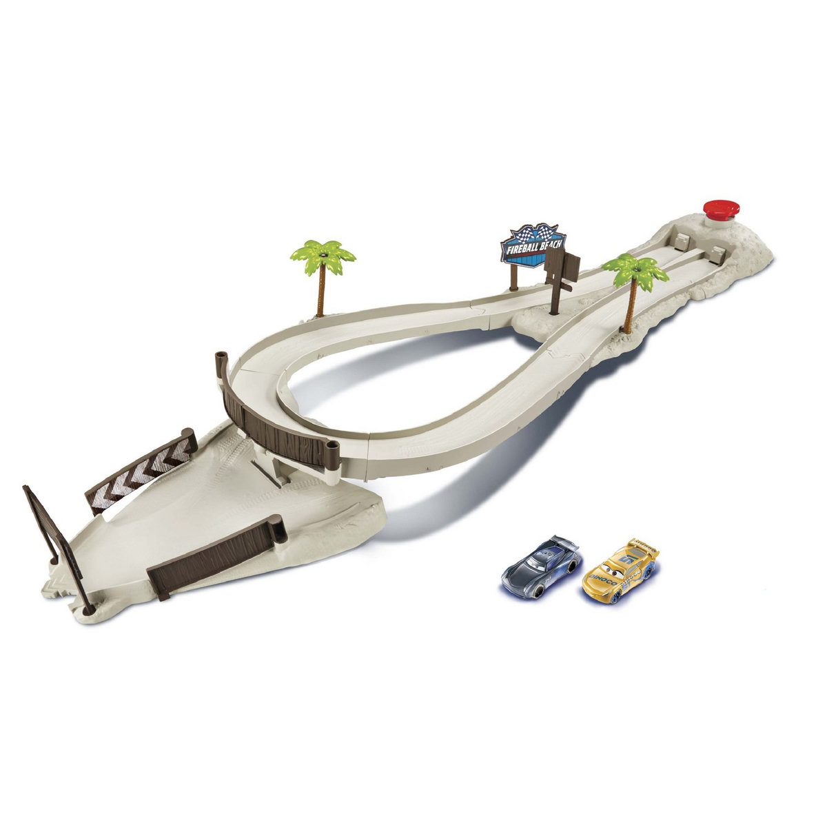 MATTEL Coffret piste + 2 voitures Fireball Beach Racers - Cars