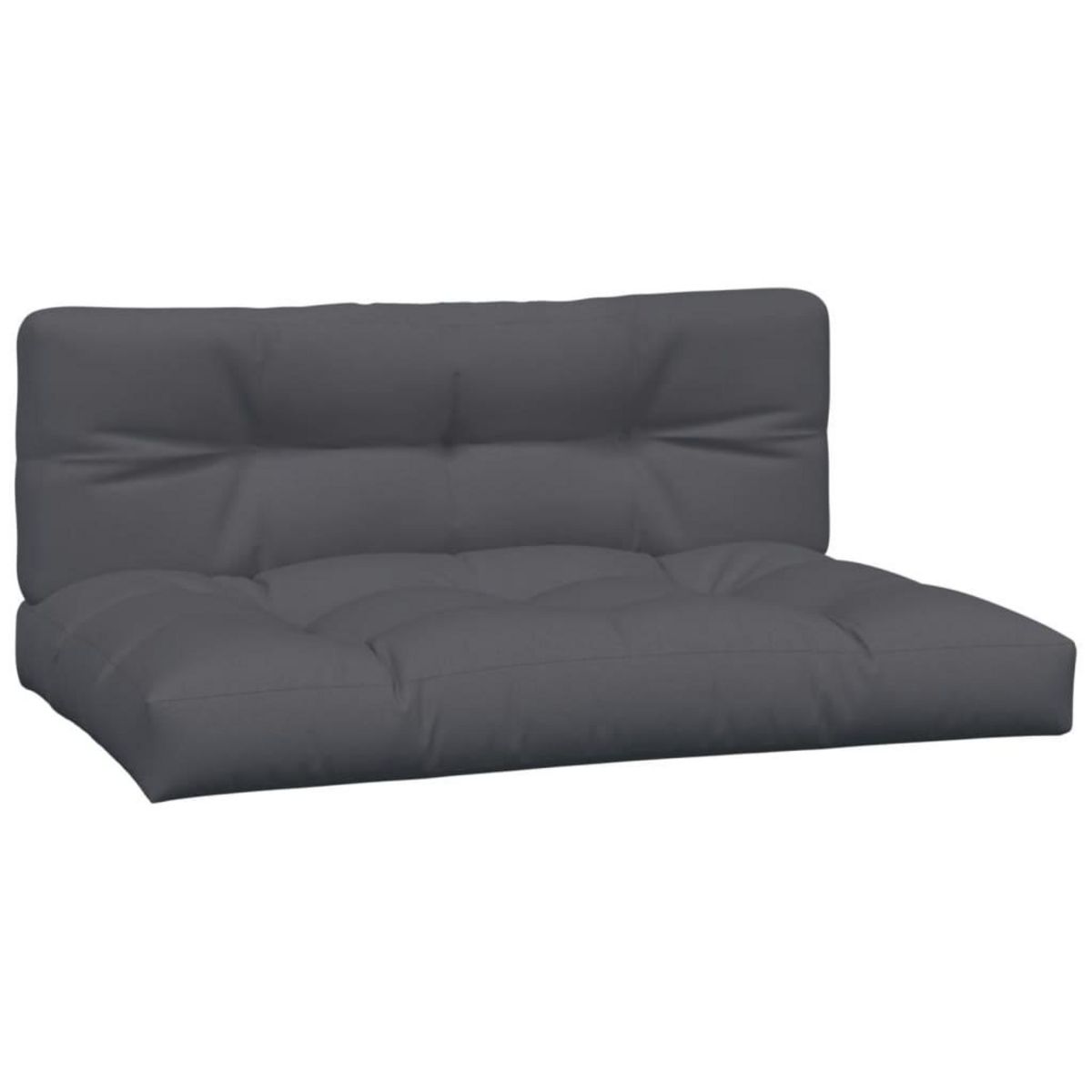 VIDAXL Coussins de palette lot de 2 anthracite tissu