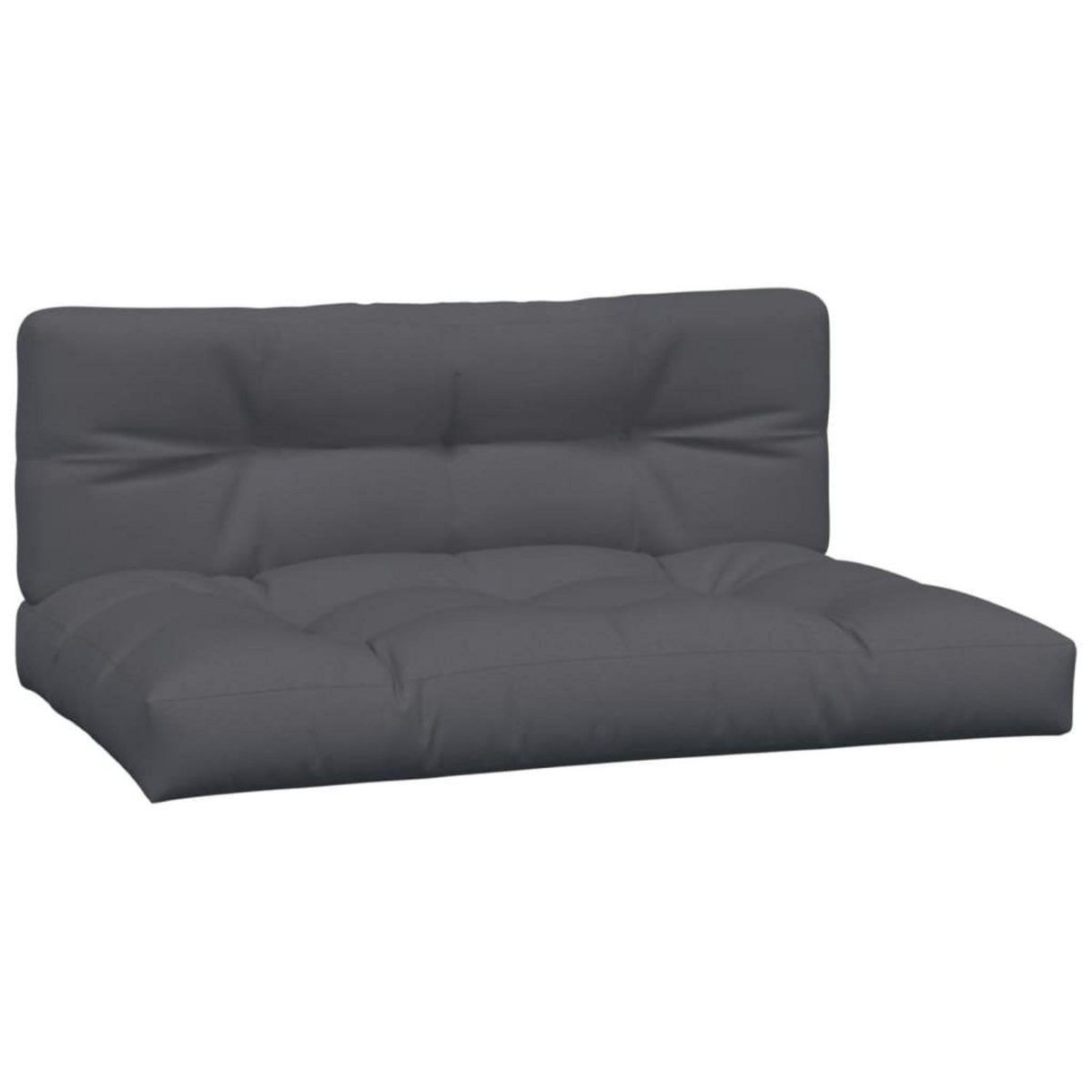 VIDAXL Coussins de palette lot de 2 anthracite tissu