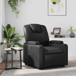 VIDAXL Fauteuil inclinable Noir Similicuir