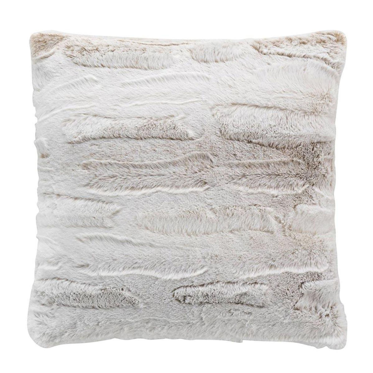Paris Prix Coussin Imitation Fourrure  Lynx  45x45cm Naturel