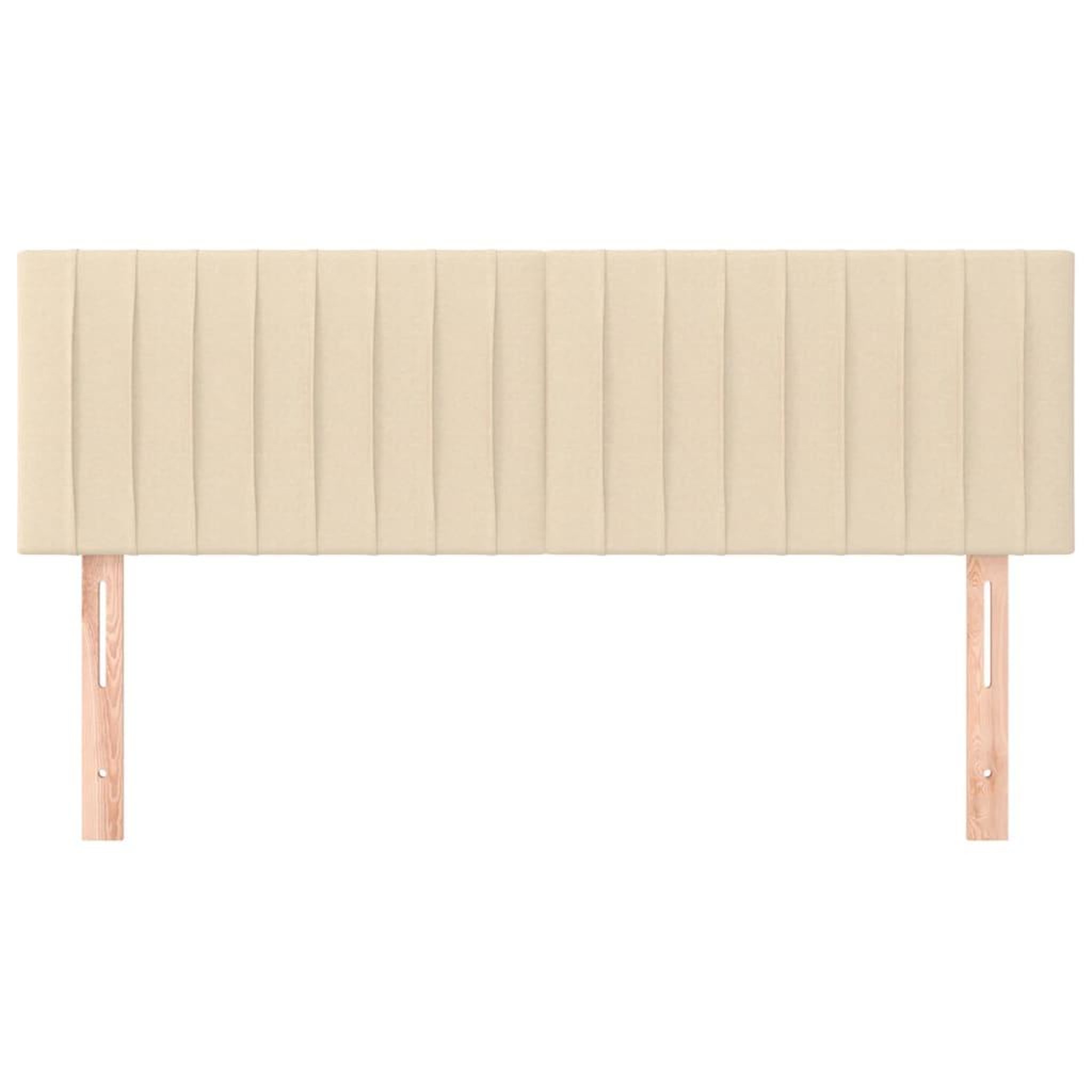 Voir la diapositive 3 : VIDAXL Tetes de lit 2 pcs Creme 72x5x78/88 cm Tissu