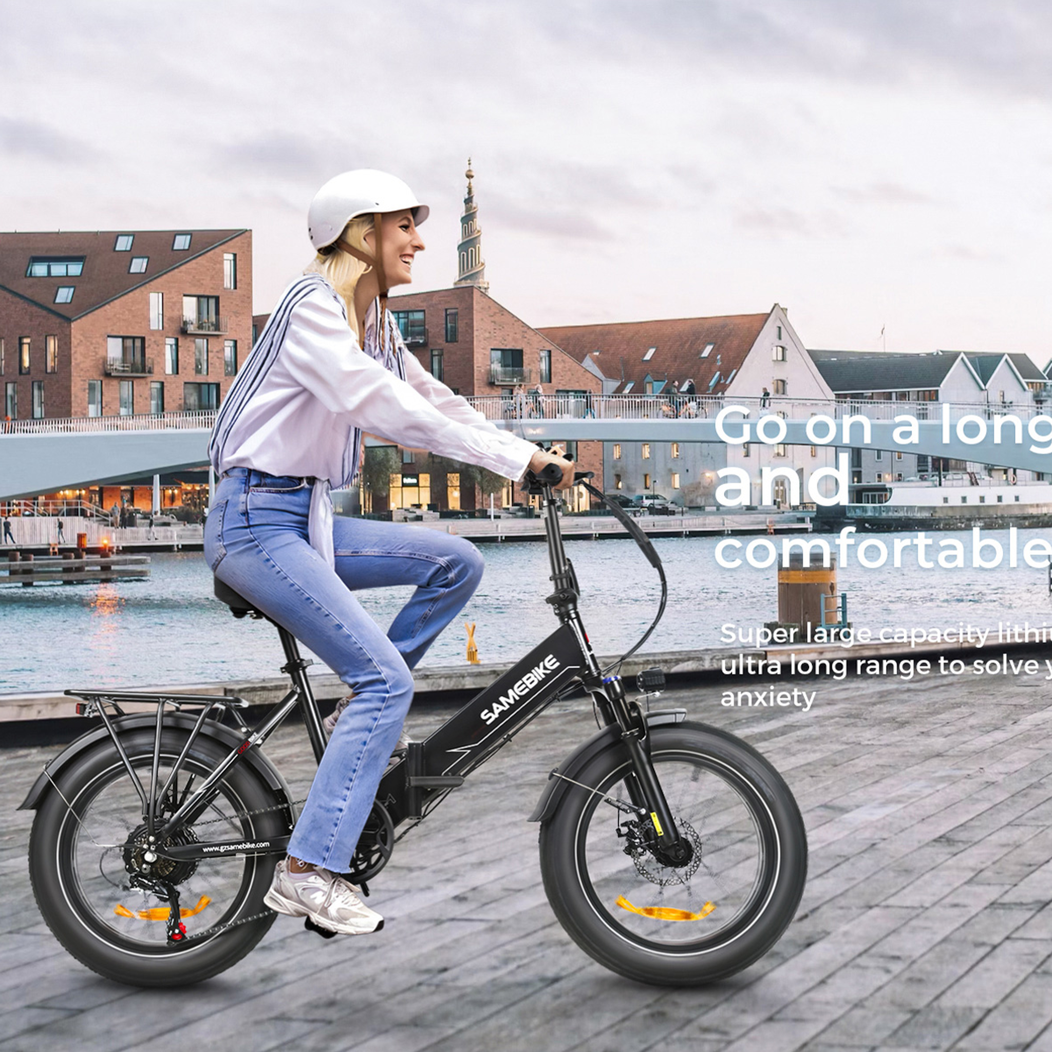 Voir la diapositive 5 : SAMEBIKE Vélo électrique pliant SAMEBIKE LOTDM200-II