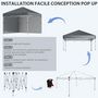 Voir la diapositive 6 : OUTSUNNY Tonnelle barnum pop-up UV 30+ sac transport inclus anthracite