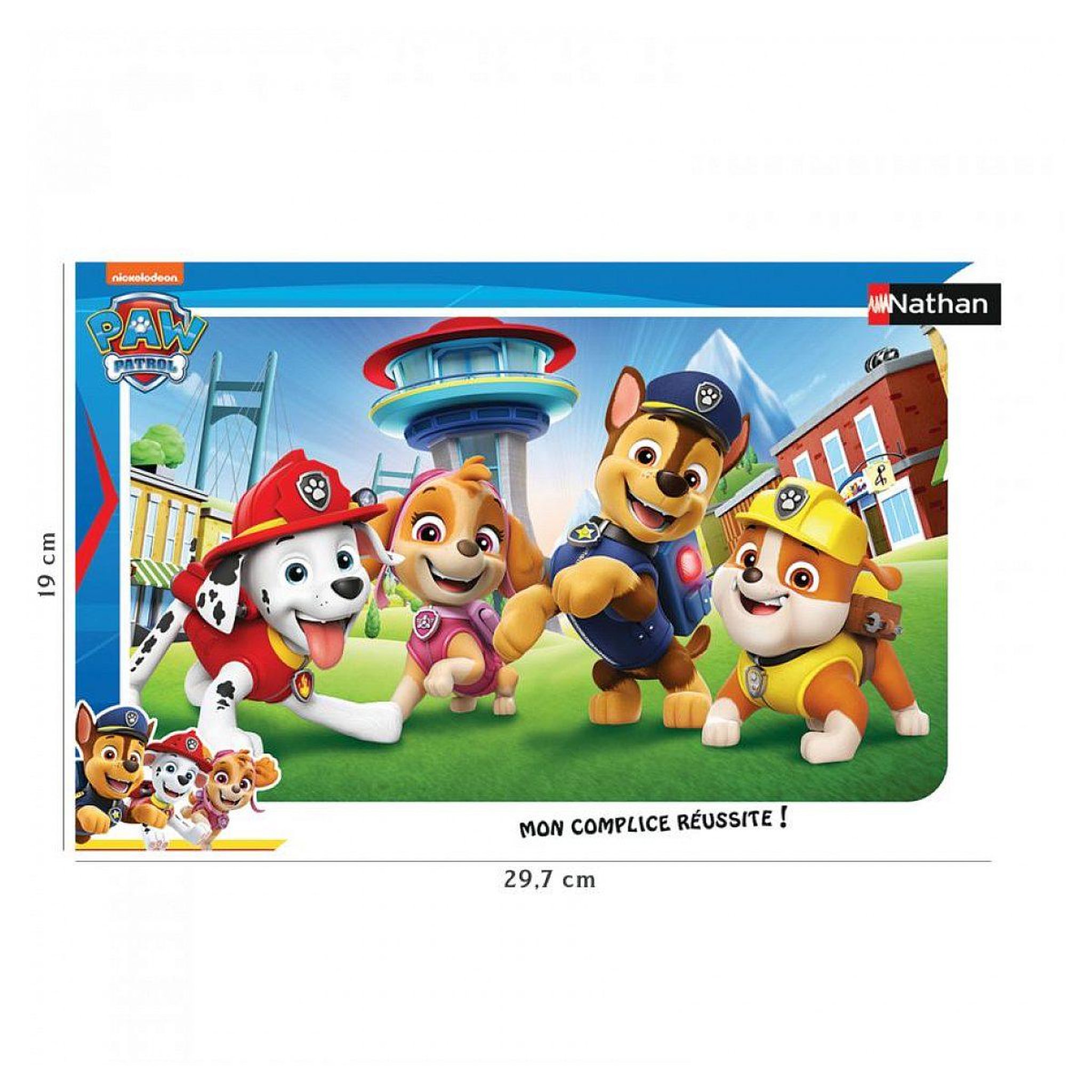 Nathan Puzzle cadre 15 p - les chiots de la pat'patrouille