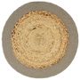 Voir la diapositive 2 : VIDAXL Napperons 4 pcs Naturel et gris 38 cm Jute et coton