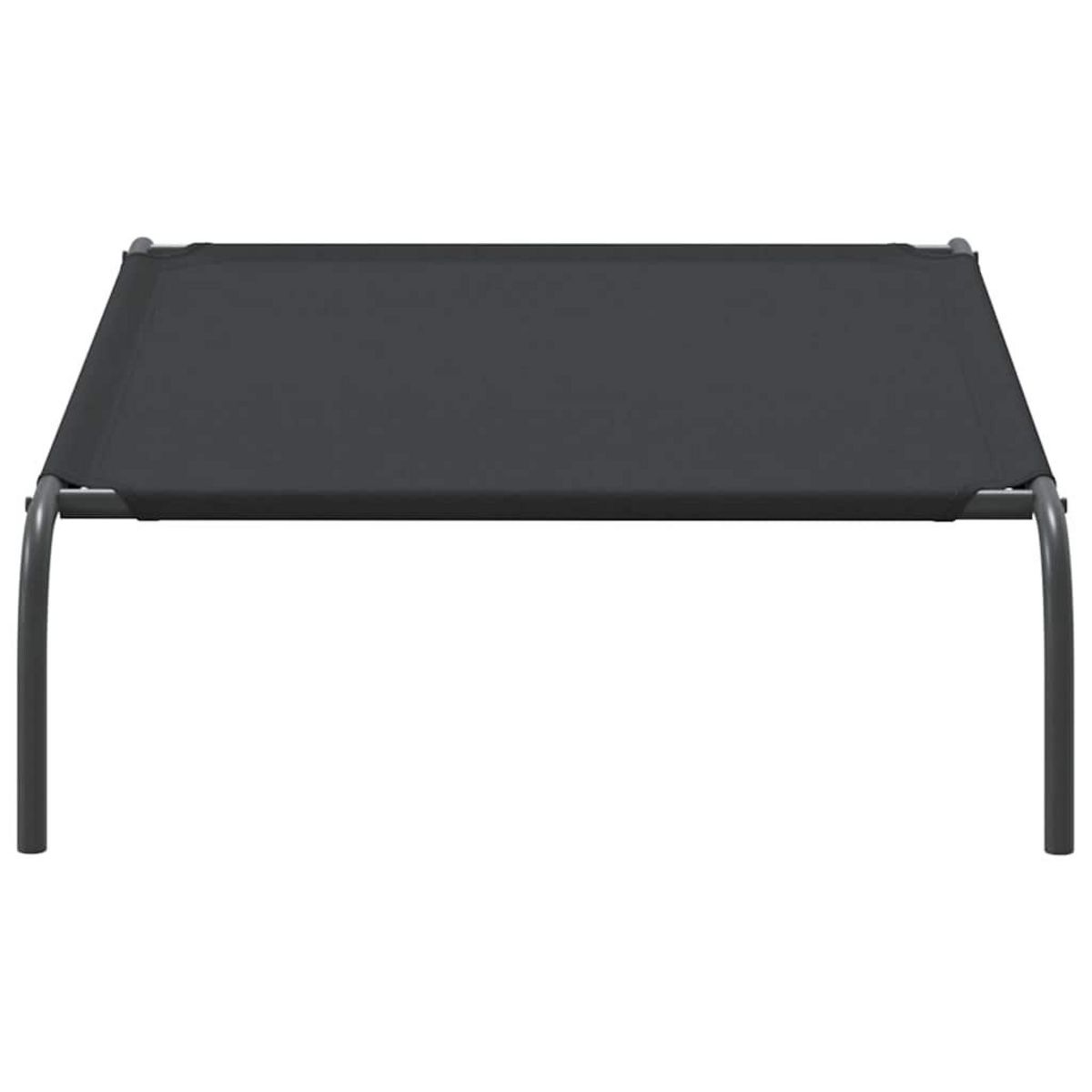 VIDAXL Lit sureleve pour chien noir 110x65x20 cm tissu oxford et acier