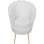 Voir la diapositive 2 : Habitat et Jardin Fauteuil bouclette  Floria  - 75 x 68 x 77,5 cm -  Blanc