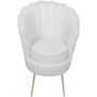 Voir la diapositive 2 : Habitat et Jardin Fauteuil bouclette  Floria  - 75 x 68 x 77,5 cm -  Blanc