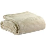 Les Ateliers du Linge Plaid Saya 130x160 Beige Microflannelle