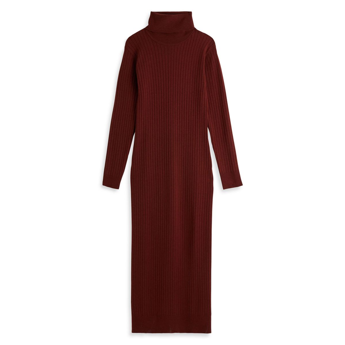 INEXTENSO Robe mi-longue marron femme