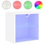 Voir la diapositive 2 : VIDAXL Table de chevet murale avec lumieres LED blanc