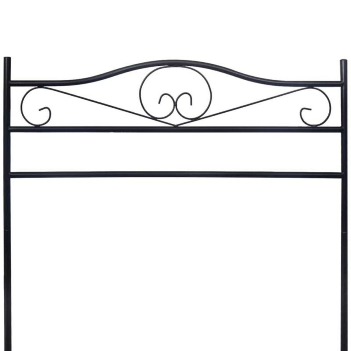 VIDAXL Portant à vêtements Noir Acier