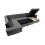 Voir la diapositive 3 : BEST MOBILIER Chuck - canapé panoramique xxl - convertible avec coffre - 7 places - gauche