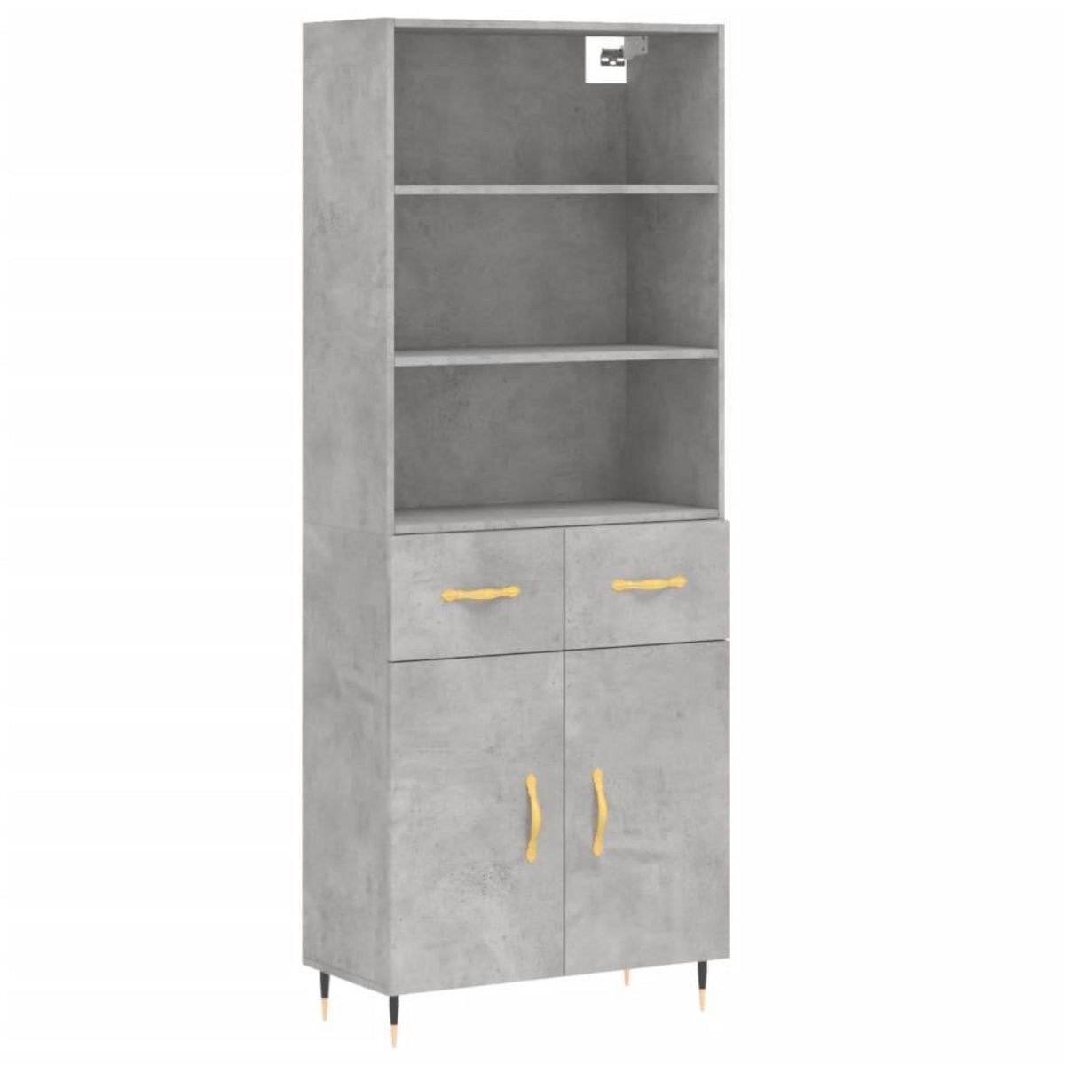 VIDAXL Buffet haut Gris beton 69,5x34x180 cm Bois d'ingenierie