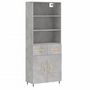Voir la diapositive 2 : VIDAXL Buffet haut Gris beton 69,5x34x180 cm Bois d'ingenierie