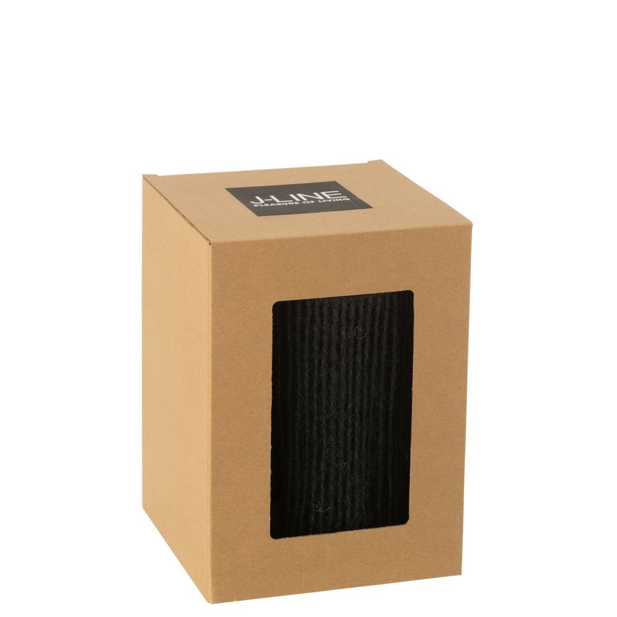 Voir la diapositive 4 : J-LINE Lampe à poser cylindrique à led  roslyn  20cm noir