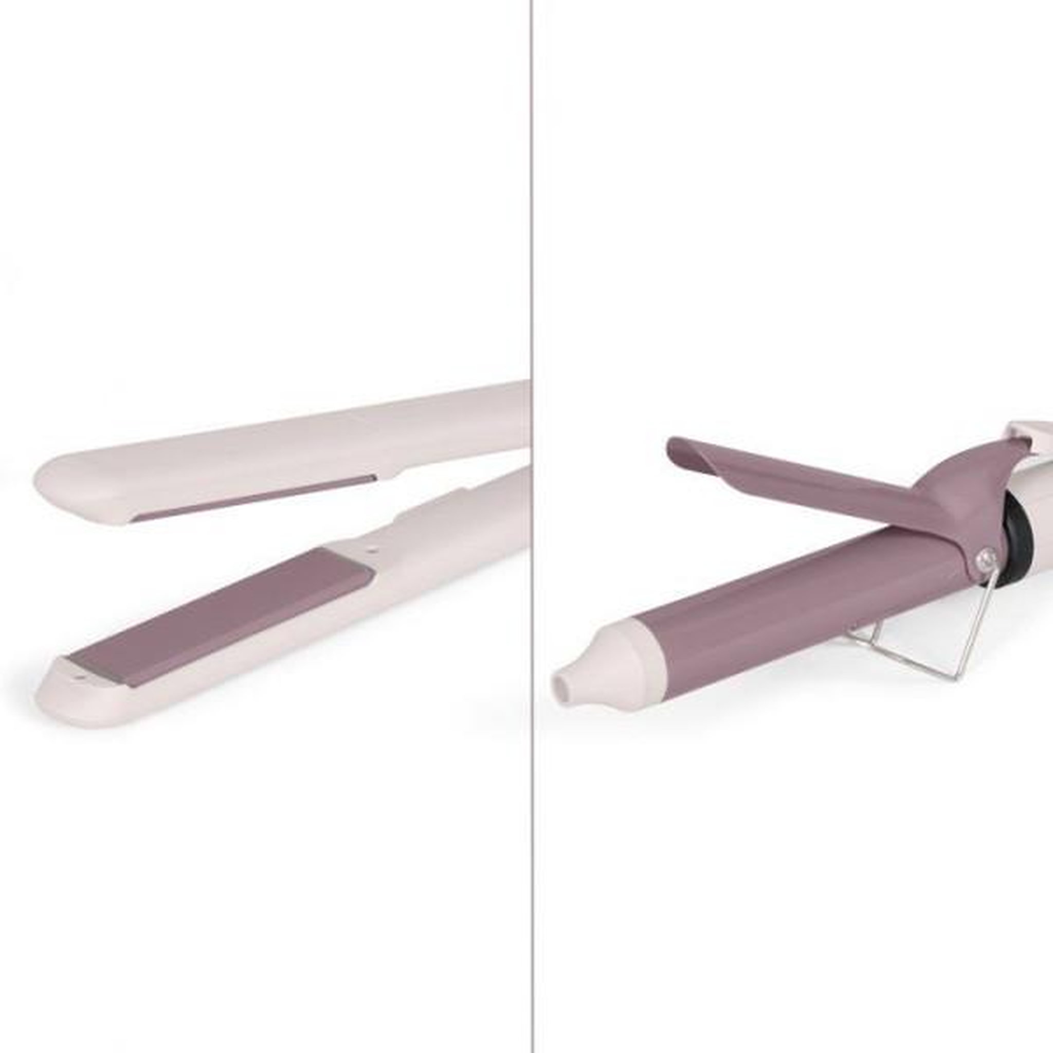 Voir la diapositive 4 : LIVOO Set lisseur et fer à boucler 200°c violet - dos215