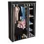 Voir la diapositive 2 : tectake Armoire Penderie en tissu 6 compartiments 107x175x45cm