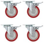 VIDAXL Roulettes pivotantes avec double freins 4 pcs 100 mm