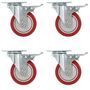 Voir la diapositive 1 : VIDAXL Roulettes pivotantes avec double freins 4 pcs 100 mm