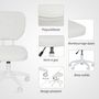 Voir la diapositive 5 : VINSETTO Chaise de bureau design Chersterfied dossier arrondi 2 boutons synthétique blanc