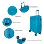 Voir la diapositive 4 : David Jones Lot 3 valises rigides dont 1 cabine TSA