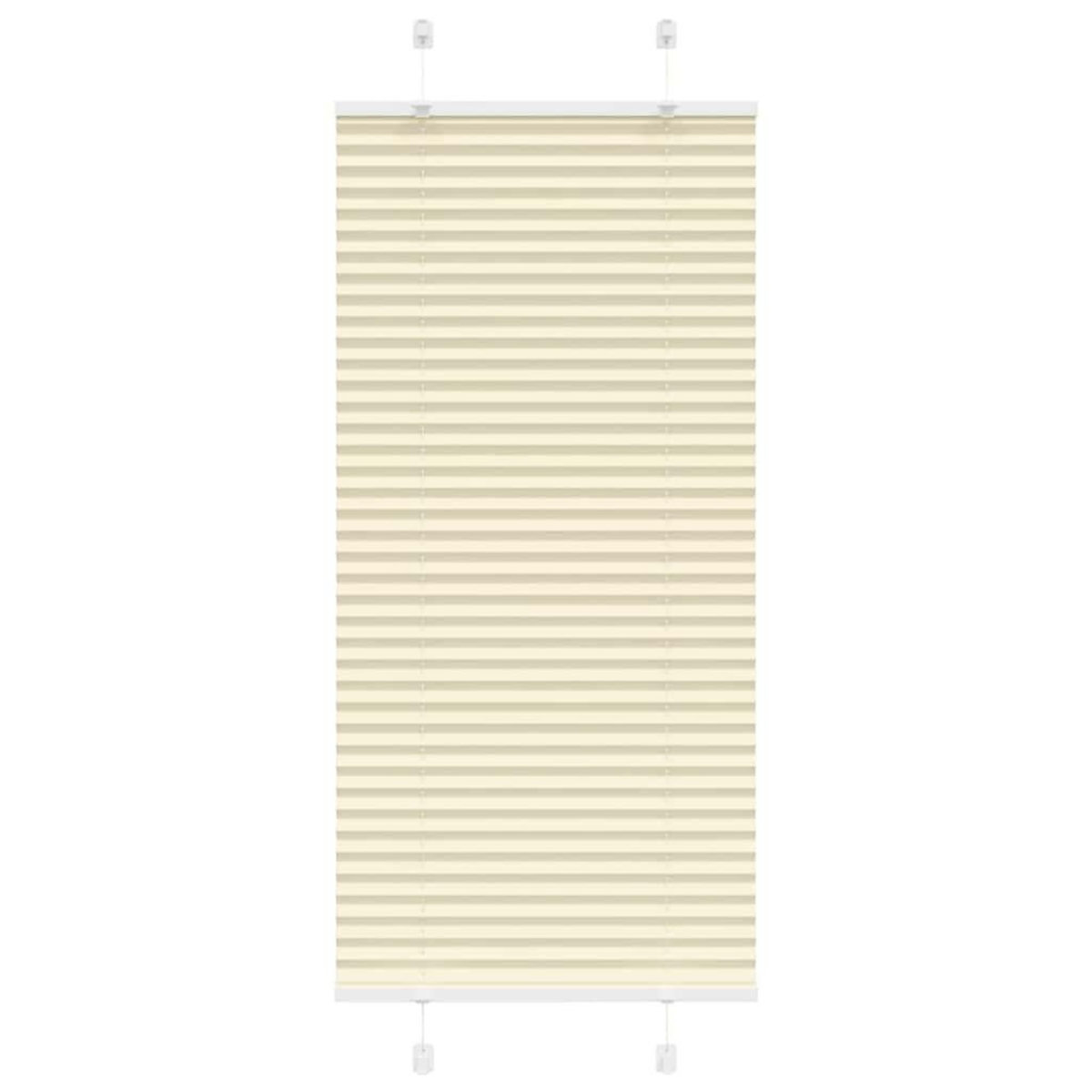VIDAXL Store plisse creme 60x100 cm largeur du tissu 59,4 cm polyester