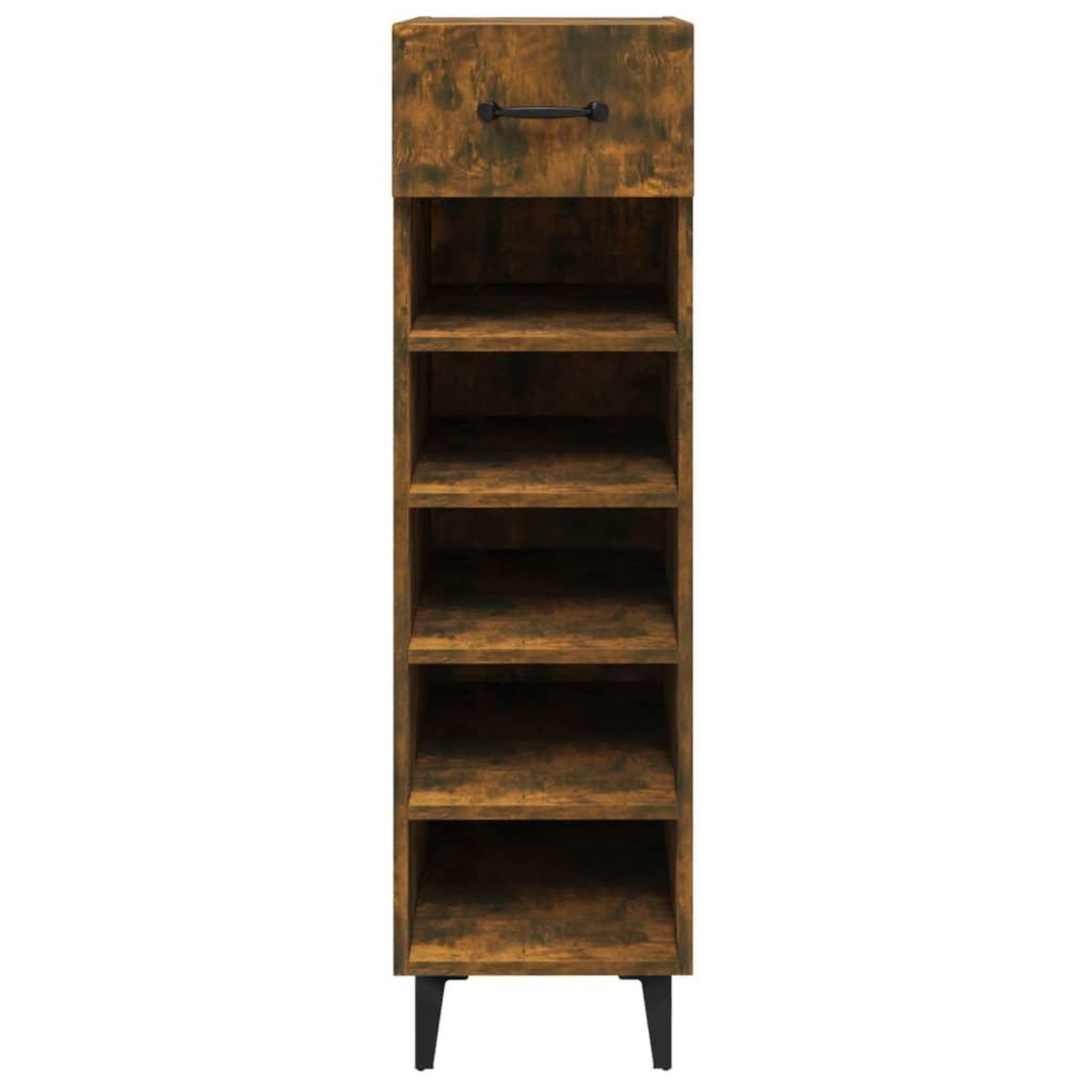 Voir la diapositive 4 : VIDAXL Meuble a chaussures Chene fume 30x35x105 cm Bois d'ingenierie