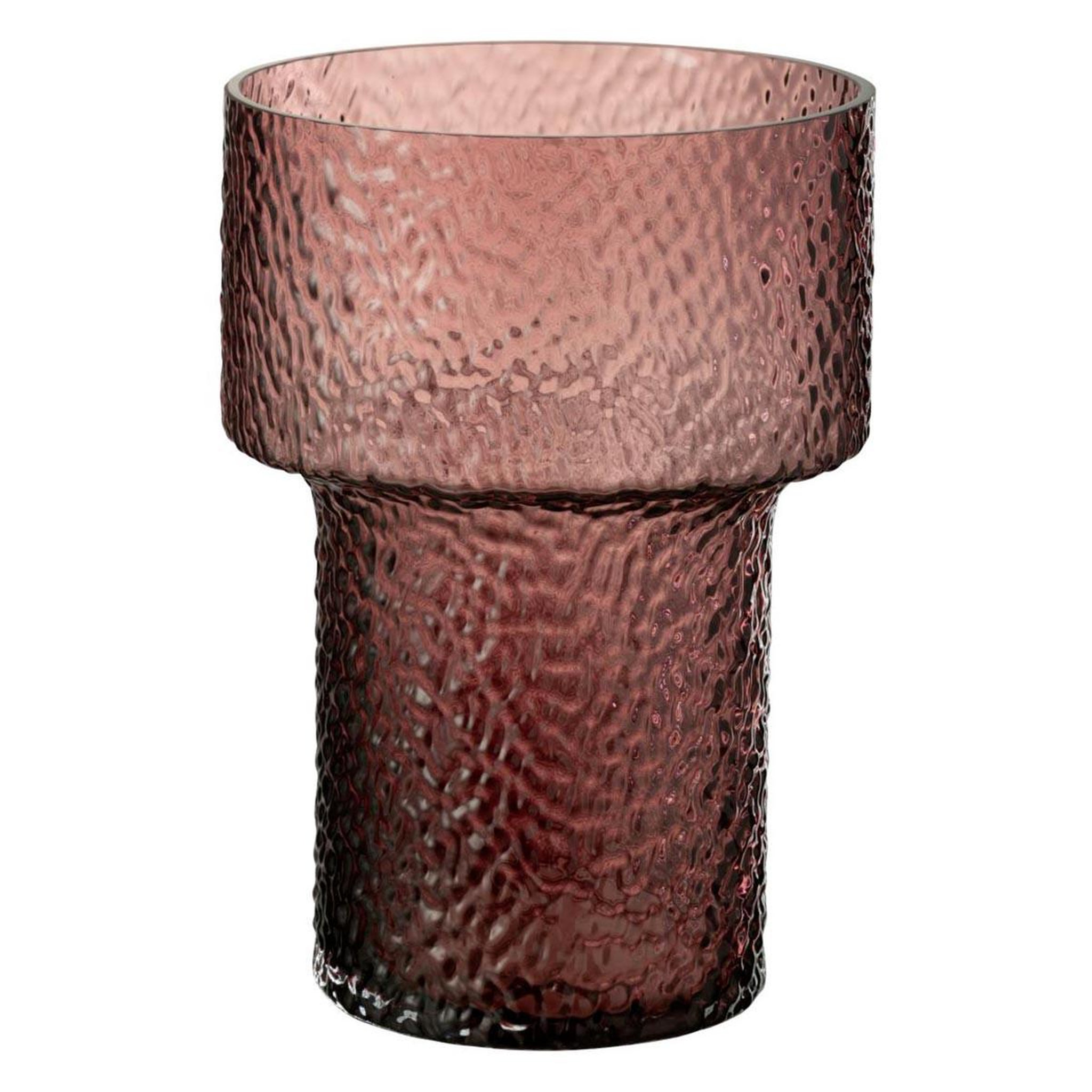 Voir la diapositive 1 : J-LINE Vase Design en Verre  Betty  30cm Rose