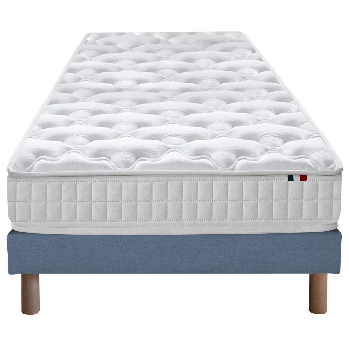 IDLITERIE Ensemble matelas ressorts ensachés, SPECTRE + Sommier tapissier