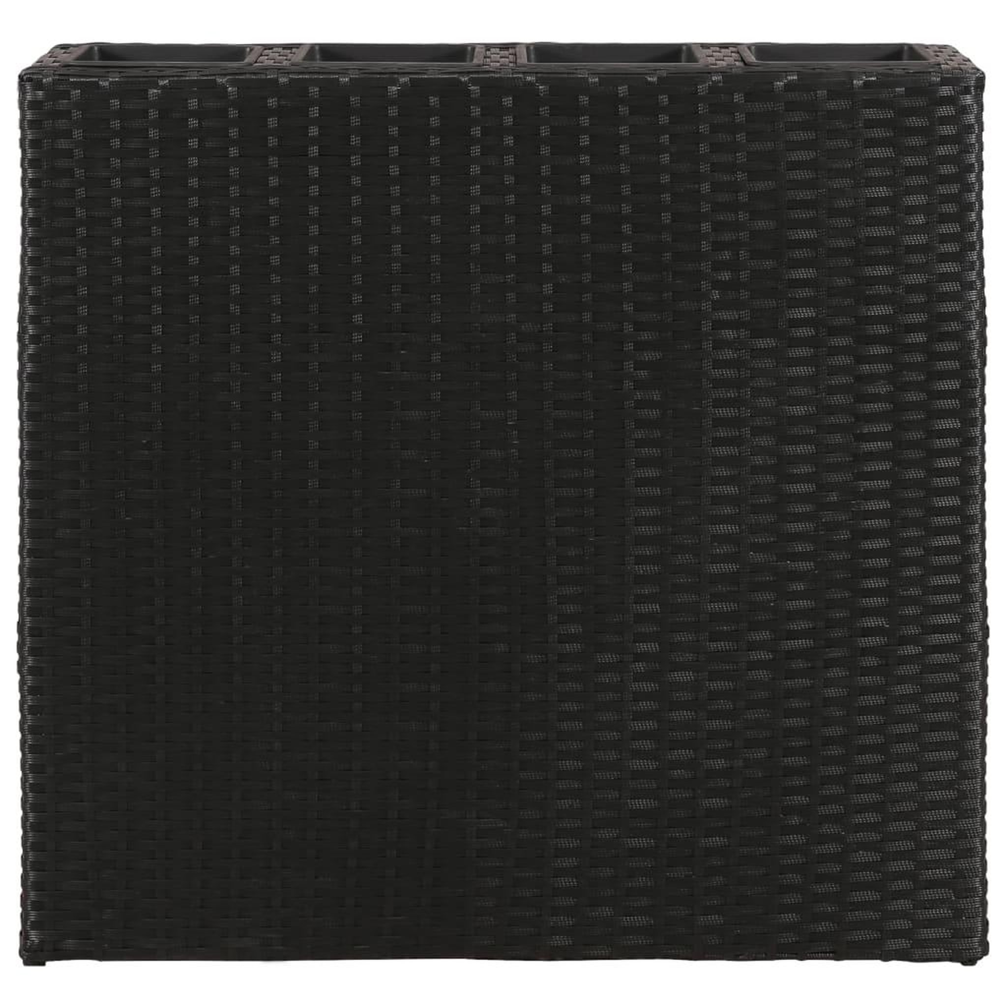 Voir la diapositive 3 : VIDAXL Lits sureleves de jardin avec 4 pots 2 pcs Resine tressee Noir