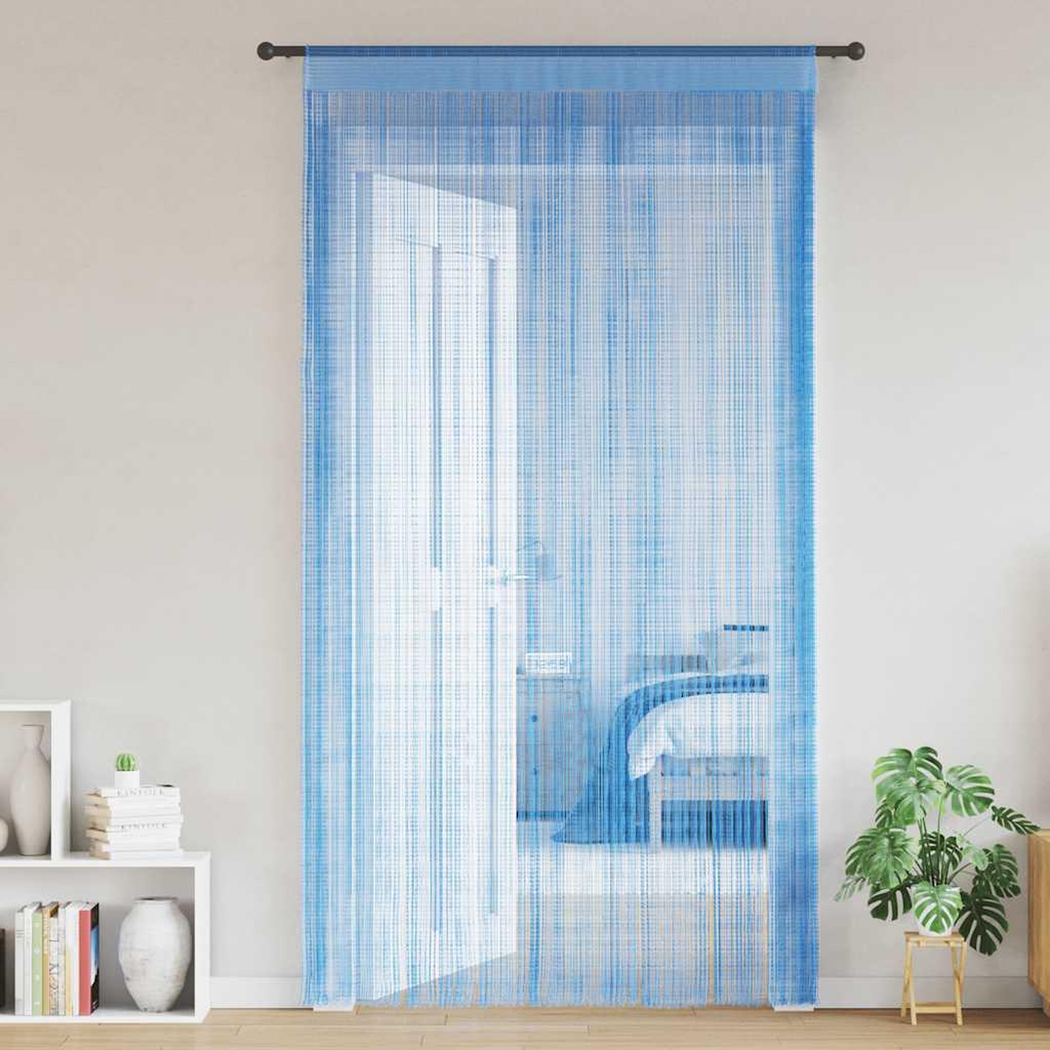 VIDAXL Rideaux a fils 2 pcs bleu clair 100x250 cm