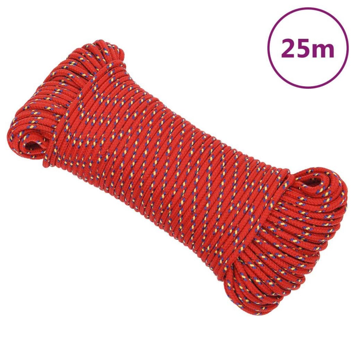 VIDAXL Corde de bateau Rouge 3 mm 25 m Polypropylene