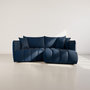 Voir la diapositive 2 : LISA DESIGN Cassiopee - canapé d'angle droit 4 places en tissu texturé