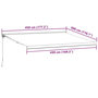 Voir la diapositive 6 : VIDAXL Auvent retractable anthracite et blanc 4,5x3 m tissu/aluminium
