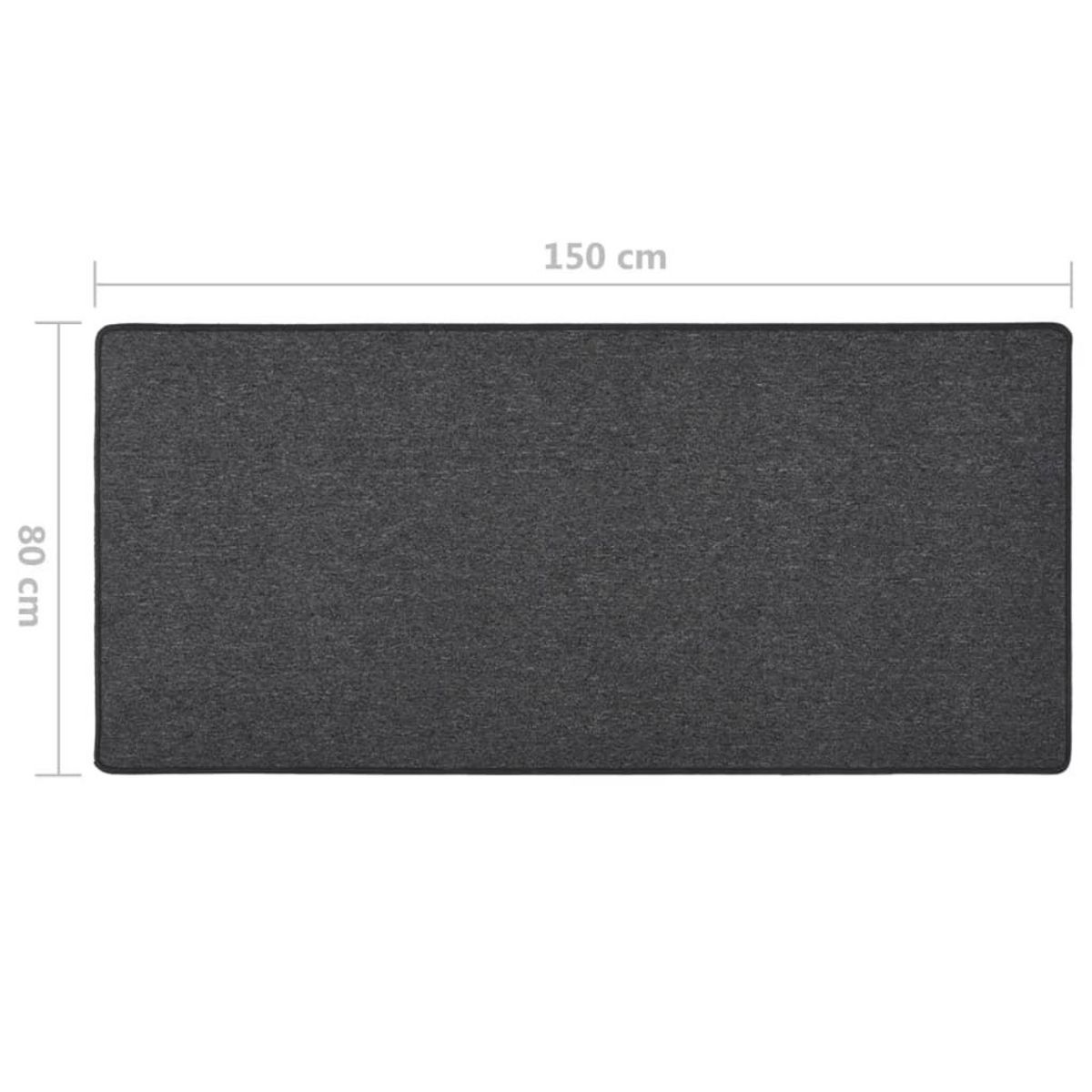 VIDAXL Tapis de couloir Anthracite 80x150 cm