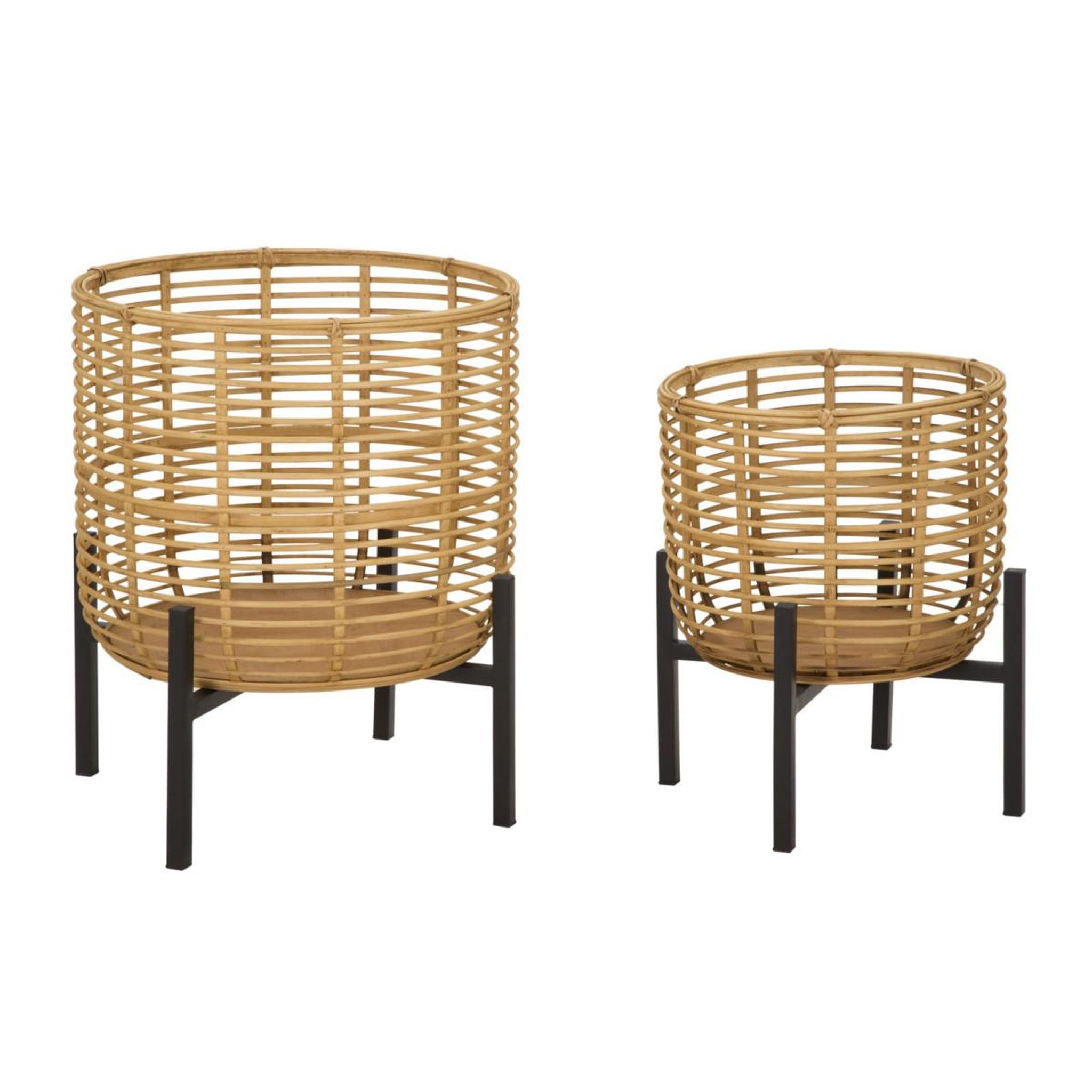 Paris Prix Lot de 2 cache-pots en rotin  elvia  47cm naturel
