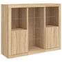 Voir la diapositive 5 : VIDAXL Buffets avec lumieres LED 3 pcs chene sonoma bois d'ingenierie