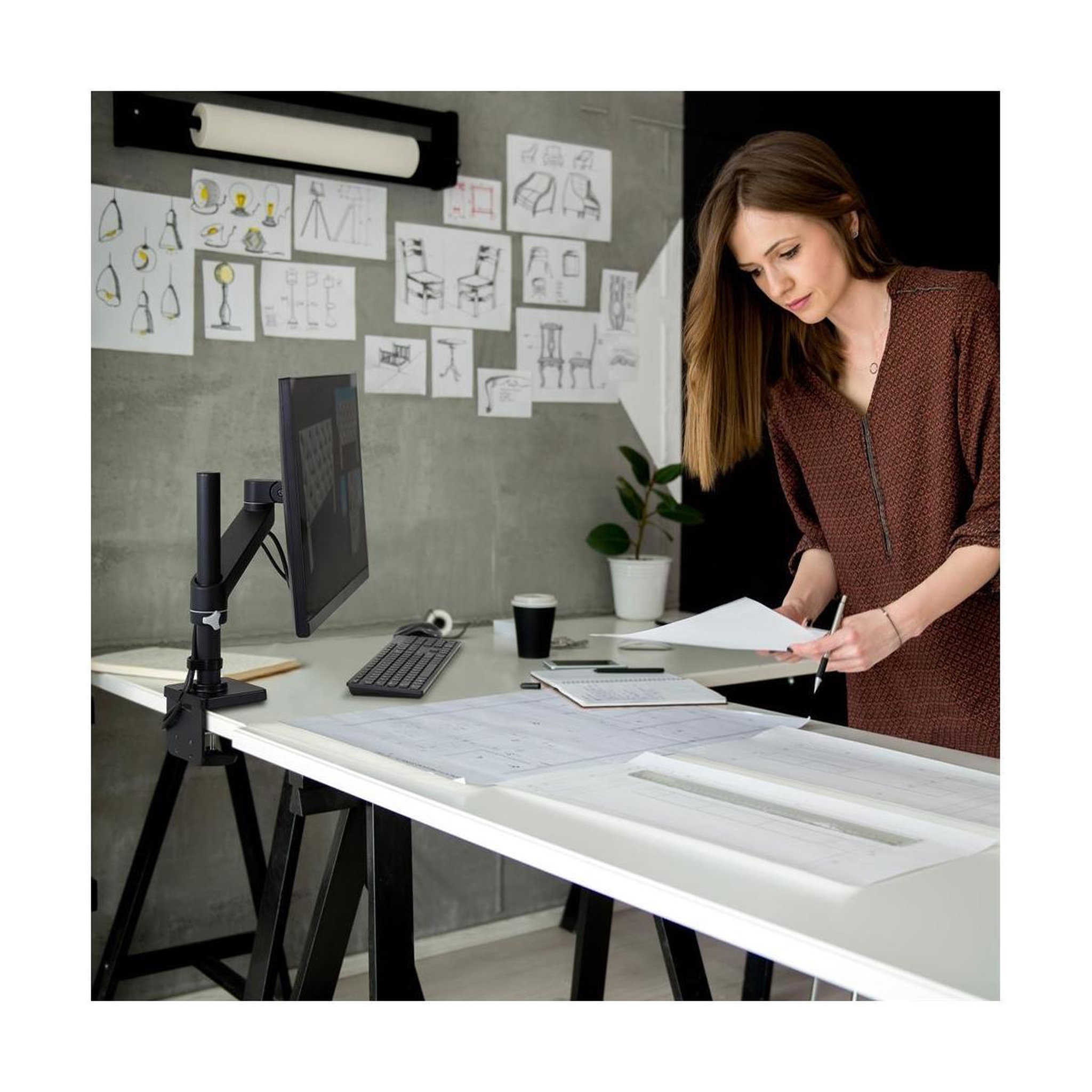 Voir la diapositive 3 : Ergotron Support d'écran Ergotron NX Noir pour écran jusqu'à 34 pouces