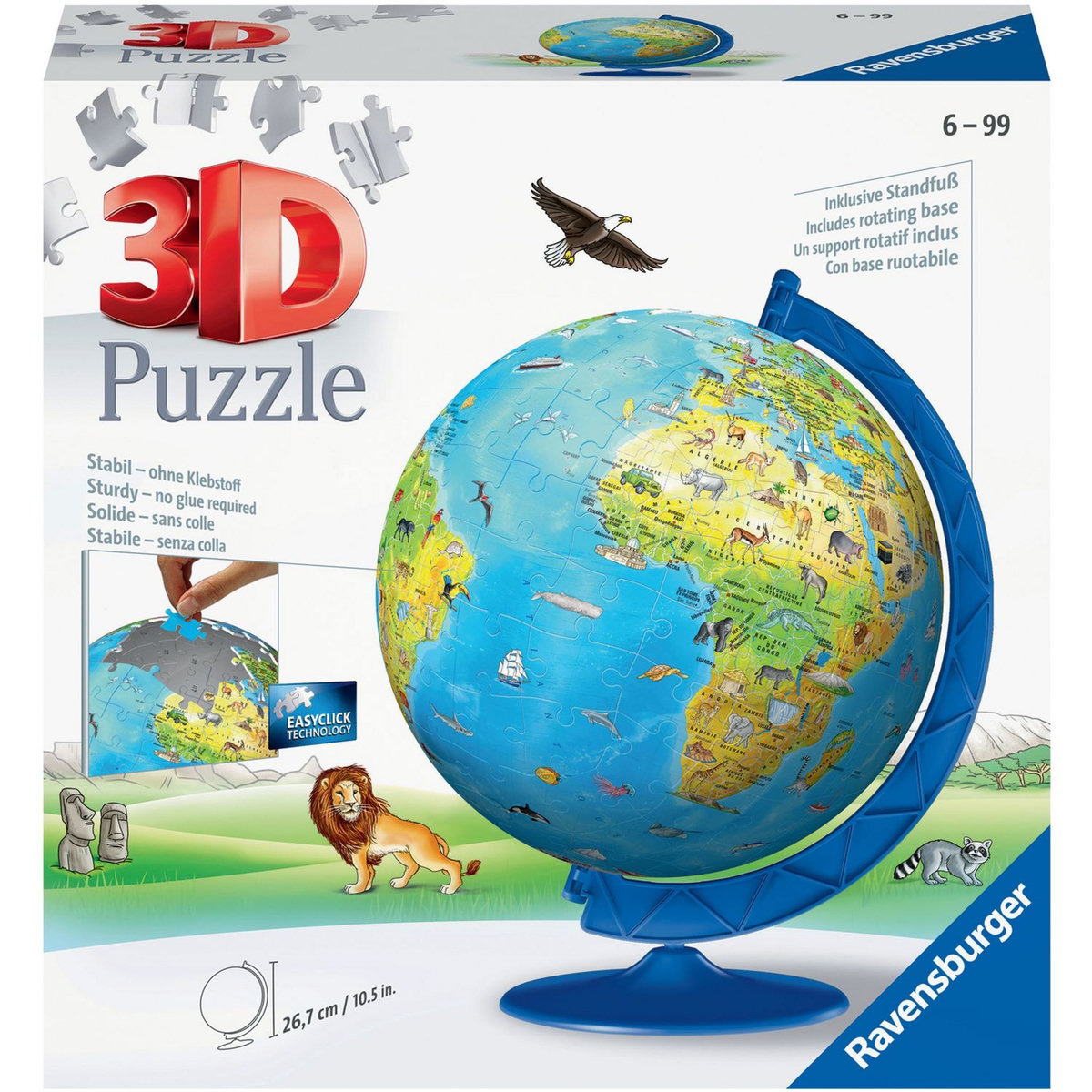 RAVENSBURGER Puzzle 180 pièces 3D Globe