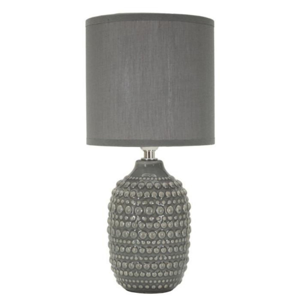 Paris Prix Lampe à Poser en Céramique  Points  30cm Gris