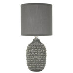 Paris Prix Lampe à Poser en Céramique  Points  30cm Gris