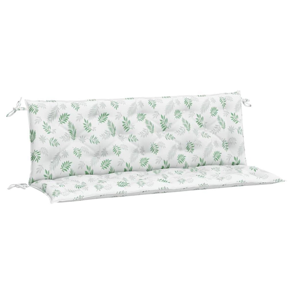 VIDAXL Coussins de banc de jardin lot de 2 motif de feuilles tissu